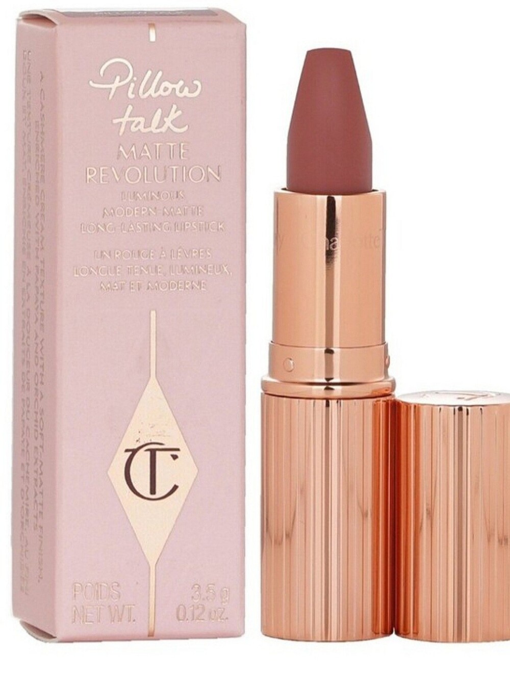 🩷 Charlotte Tilbury Pillow Talk Matte Revolution Lipstick-Soft Pink 3.5g .12 oz